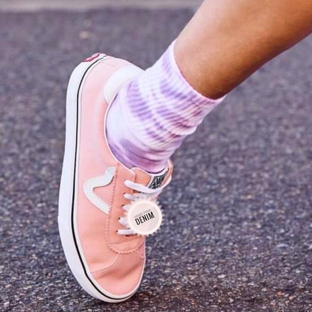 VANS SPORT PINK DENIM SNEAKERS MNS7-WMNS8.5